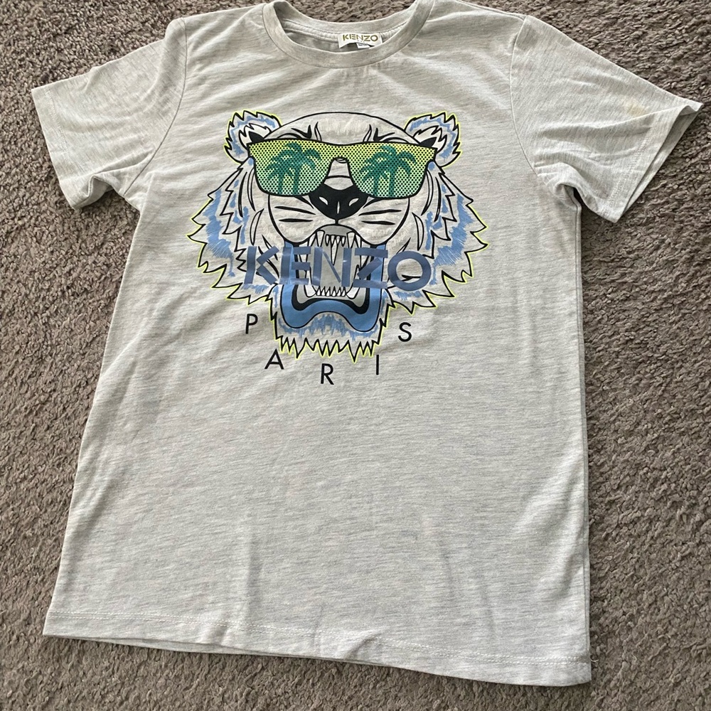 Boys Kenzo Gray Graphic T-Shirt